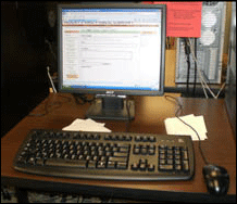 computer terminal and keyboard
