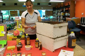 Hidden Honey July 19-July 24, 2010; Cory & Cindy Kreft display their business, Hidden Honey